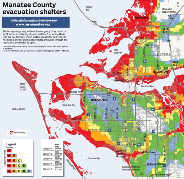 manatee county flood zone by address